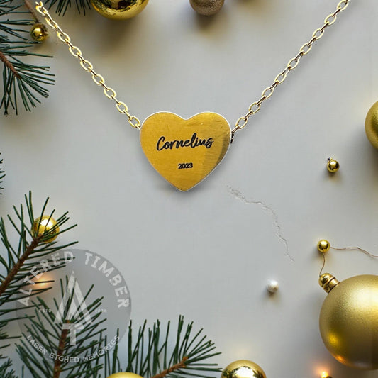 Personalized "Heart Pendant" Necklace - Altered Timber