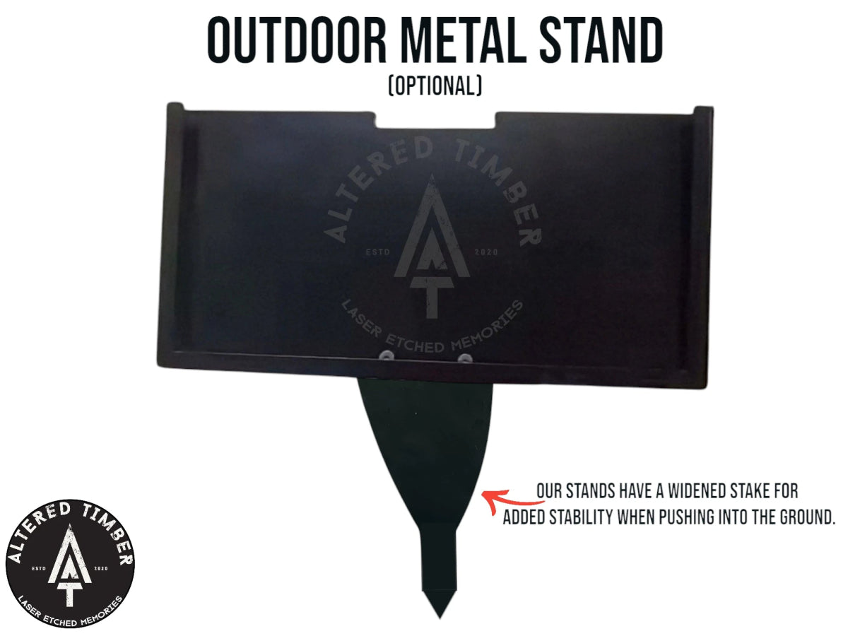 6x12 Memorial stand Black - Altered Timber