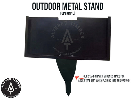 6x12 Memorial stand Black - Altered Timber