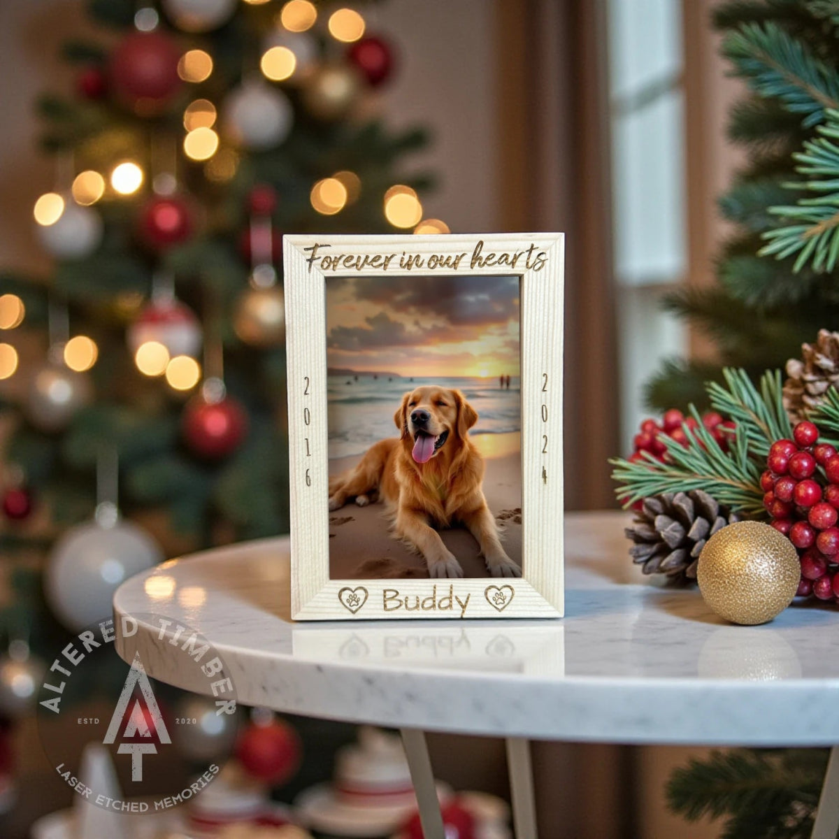 Personalized 4X6 Photo Frame - Altered Timber