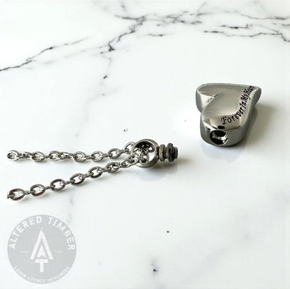 Personalized "Forever in My Heart" Stainless Urn Necklace - Altered Timber