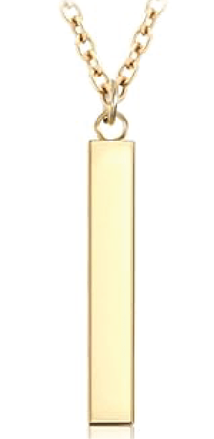 Personalized "Forever Loved" Stainless Bar Necklace - Altered Timber