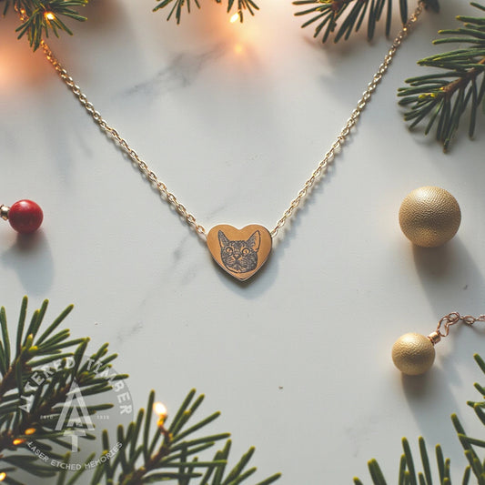 Personalized "Heart Pendant" Necklace - Altered Timber
