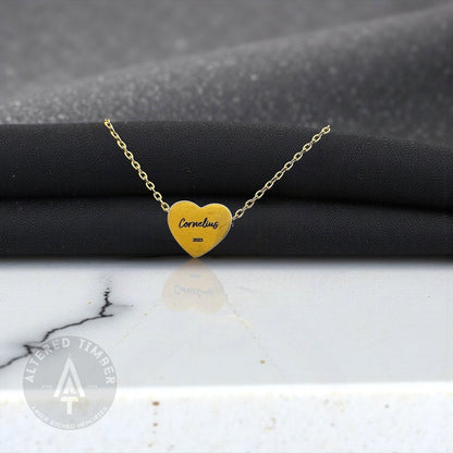 Personalized "Heart Pendant" Necklace - Altered Timber