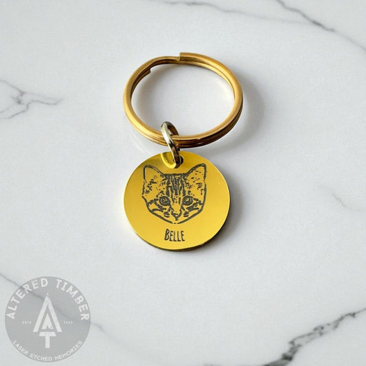 Personalized Pet Face Keychain - Altered Timber