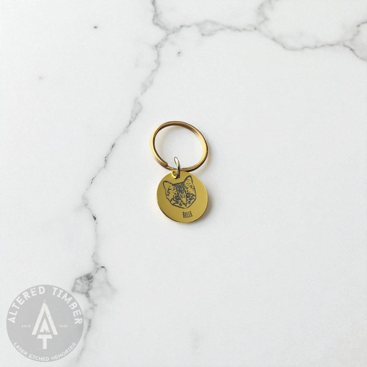 Personalized Pet Face Keychain - Altered Timber