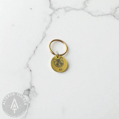 Personalized Pet Face Keychain - Altered Timber