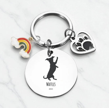 Personalized Round Memorial Keychain - Altered Timber