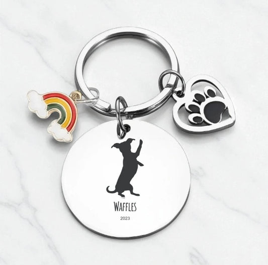 Personalized Round Memorial Keychain - Altered Timber