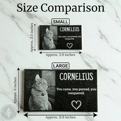 Small Granite Memorial with Personal Photo - Altered Timber