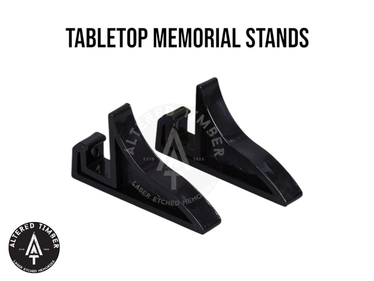 Tabletop Memorial Stands - Altered Timber